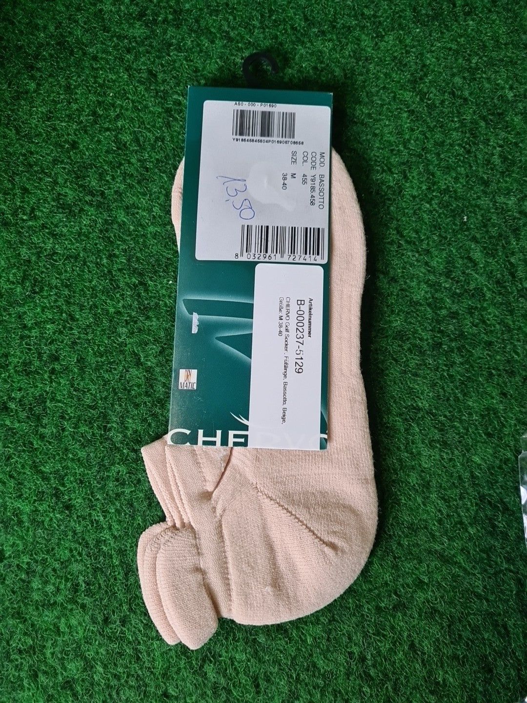CHERVO Golf Socken, Füßlinge, Bassotto, Beige, Größe: M 38-40 - Abbildung 2
