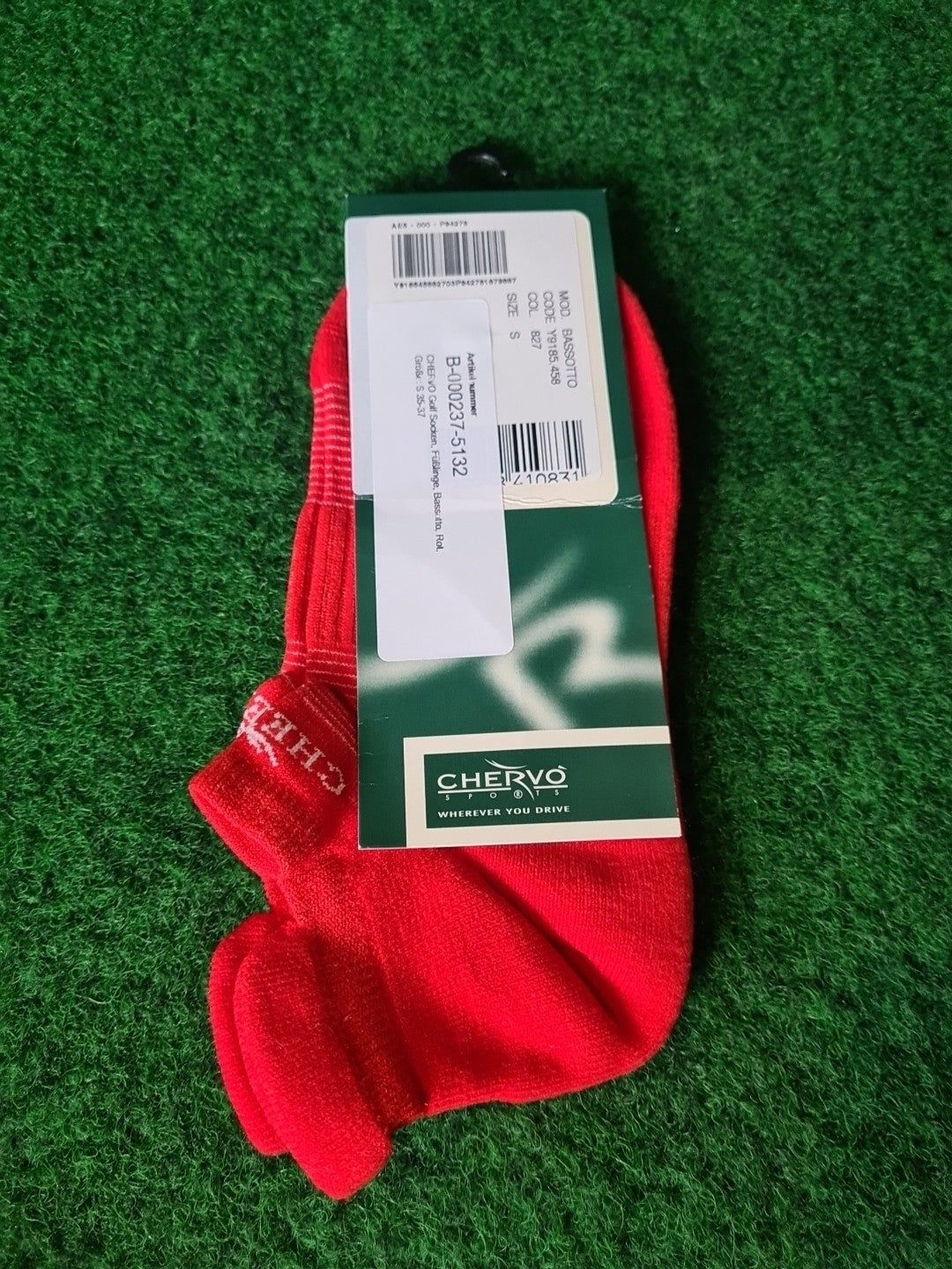 CHERVO Golf Socken, Füßlinge, Bassotto, Rot, Größe: S 35-37 - Abbildung 2