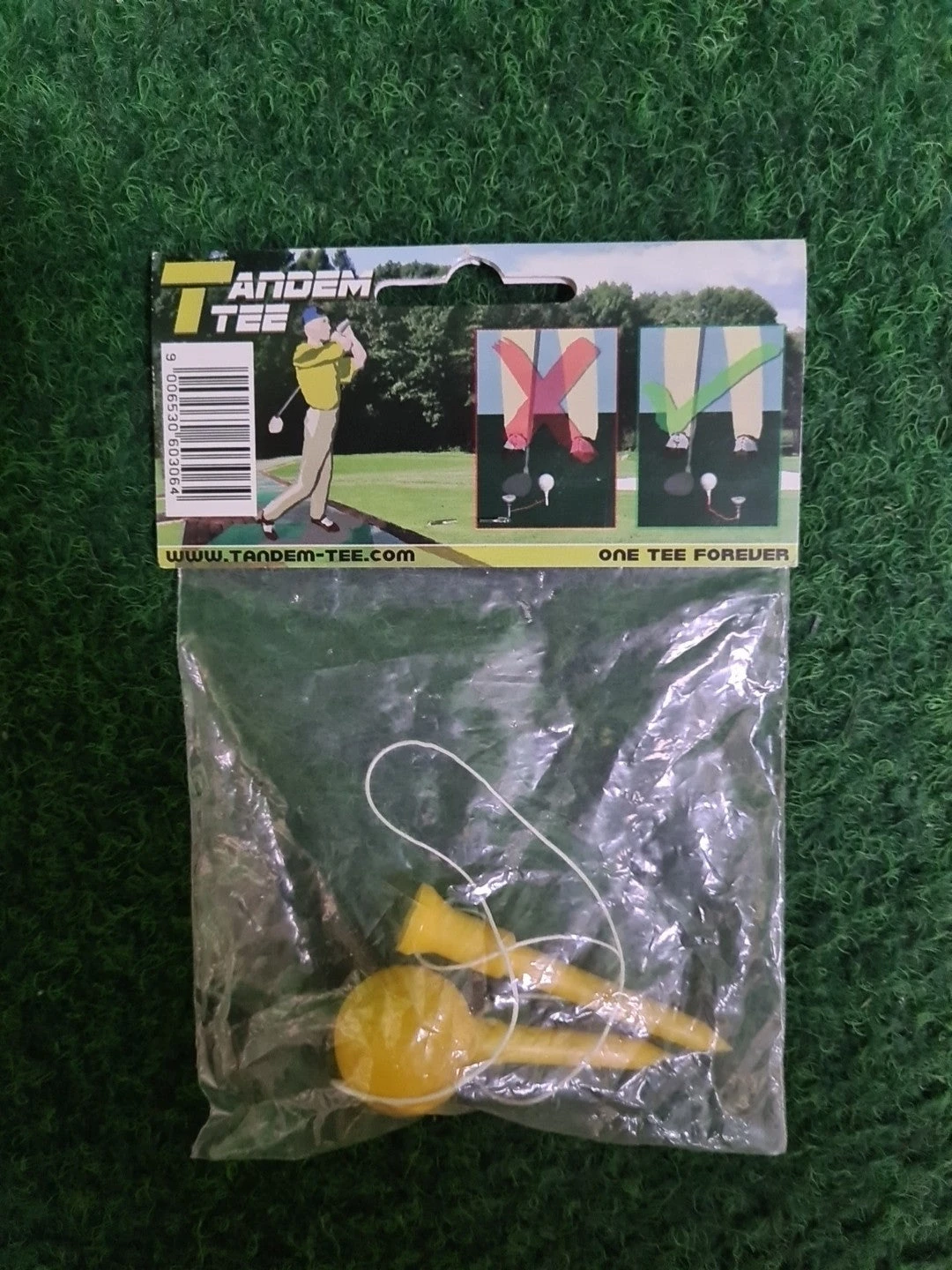 TANDEM TEE, Golftees, Gelb, 1 Tees, Kunststofftees - Abbildung 1