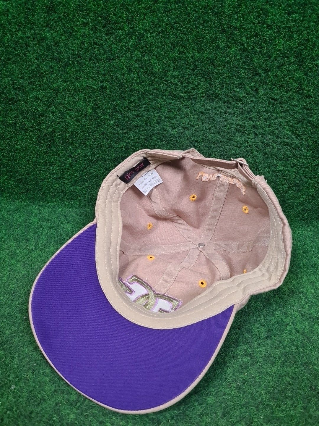 GIRLS GOLF Golf Mütze, Baseball Cap, Beige, Lila, Größe: One Size, Einstellbar, Damen - Abbildung 4