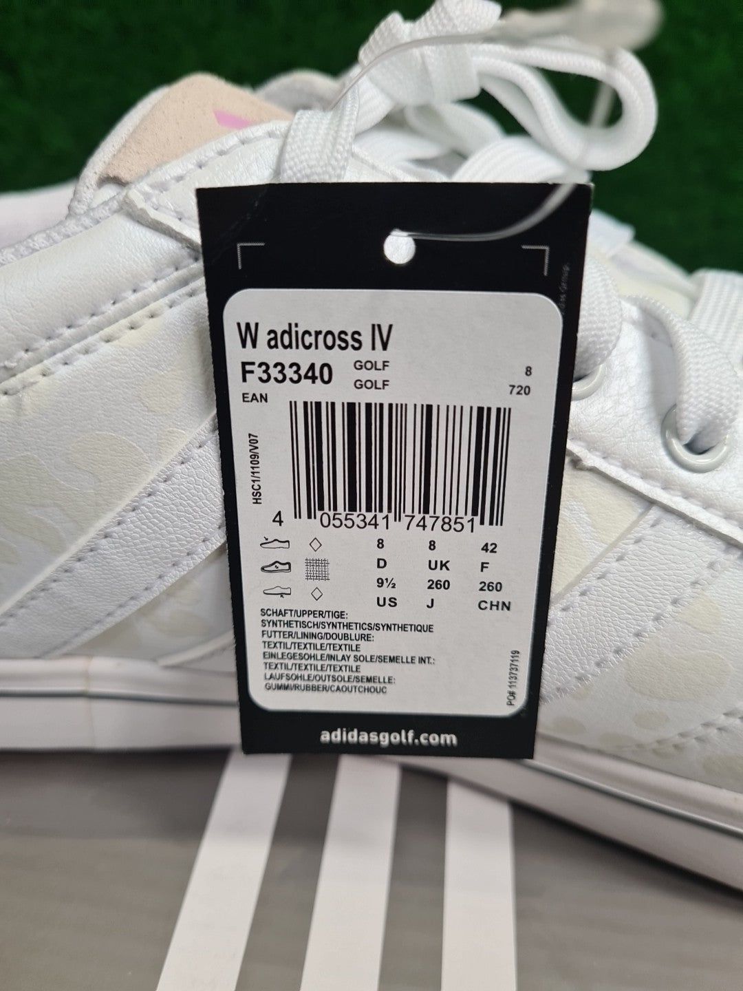 ADIDAS W adicross IV Golfschuh, Damen, Weiß, Leo-Muster, EU 42 - Abbildung 5