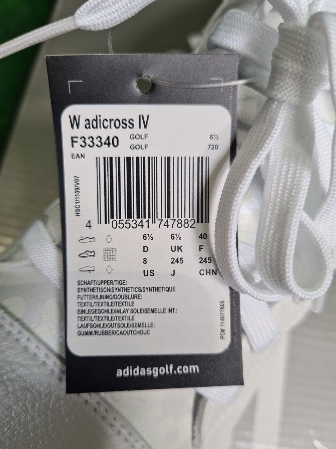ADIDAS W adicross IV Golfschuh, Damen, Weiß, Leo-Muster, EU 40 - Abbildung 5