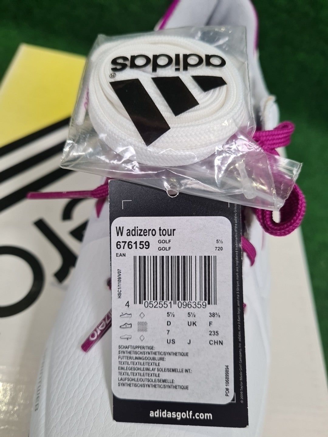 ADIDAS W adizero tour Golfschuh, Damen, Weiß, Pink, EU 38 - Abbildung 5