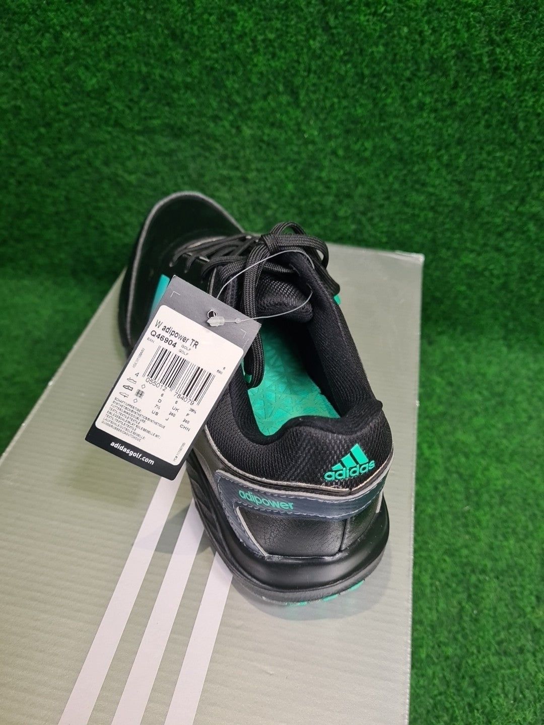 ADIDAS W adipower TR Golfschuh, Damen, Schwarz, Grün, EU 39 - Abbildung 3