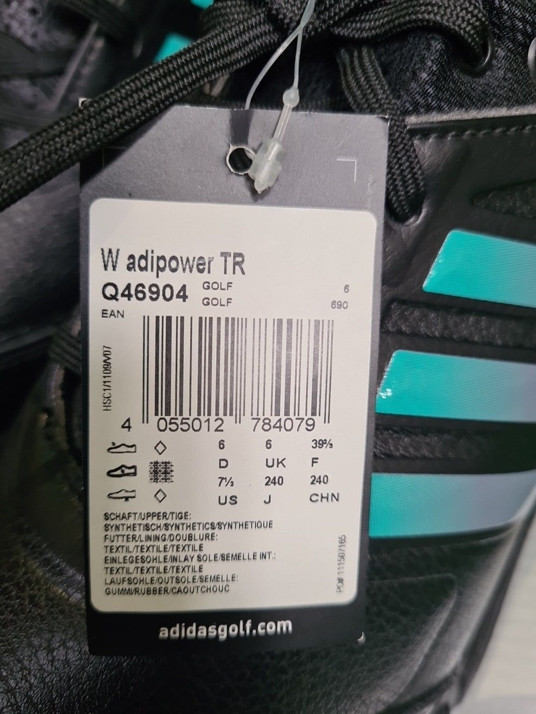 ADIDAS W adipower TR Golfschuh, Damen, Schwarz, Grün, EU 39 - Abbildung 5