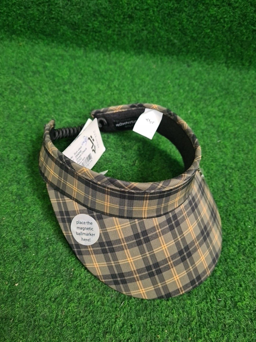 RÖHNISCH Schirmmütze, Golf Mütze, Sun Visor, Green Check, Größe: One Size, draw string, Damen - Abbildung 2
