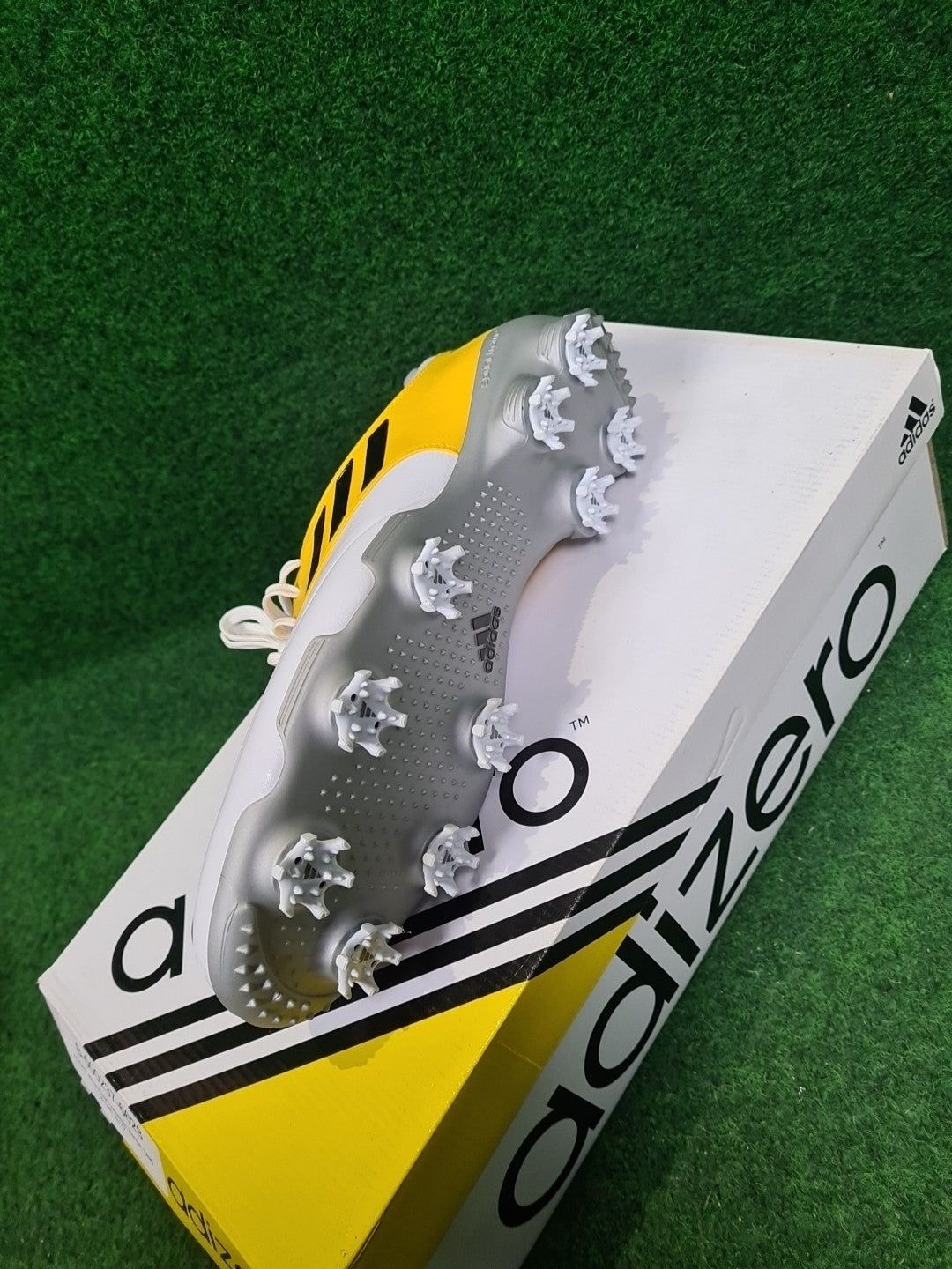 ADIDAS adizero Tour Golfschuh, Herren, Weiß & Gelb, EU 47 - Abbildung 2