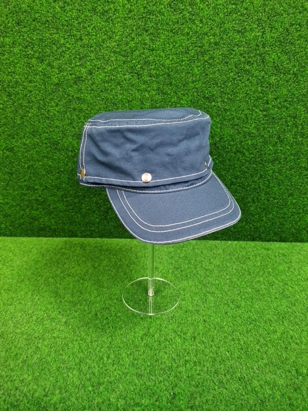 DUCA DEL COSMA Snap Baseball Cap, Sun Visor, Sonnenhut, Blau, One Size, Klettverschluss, Herren, 100 % Cotton - Abbildung 1