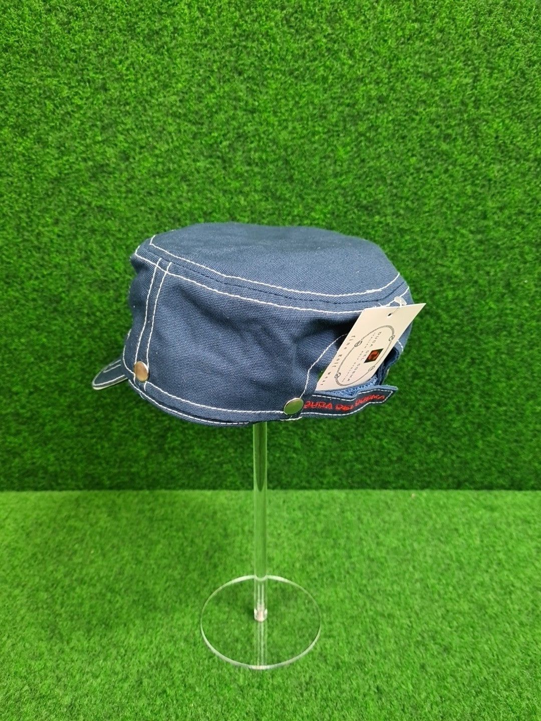 DUCA DEL COSMA Snap Baseball Cap, Sun Visor, Sonnenhut, Blau, One Size, Klettverschluss, Herren, 100 % Cotton - Abbildung 2
