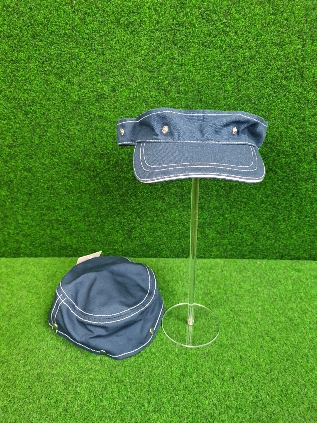 DUCA DEL COSMA Snap Baseball Cap, Sun Visor, Sonnenhut, Blau, One Size, Klettverschluss, Herren, 100 % Cotton - Abbildung 3