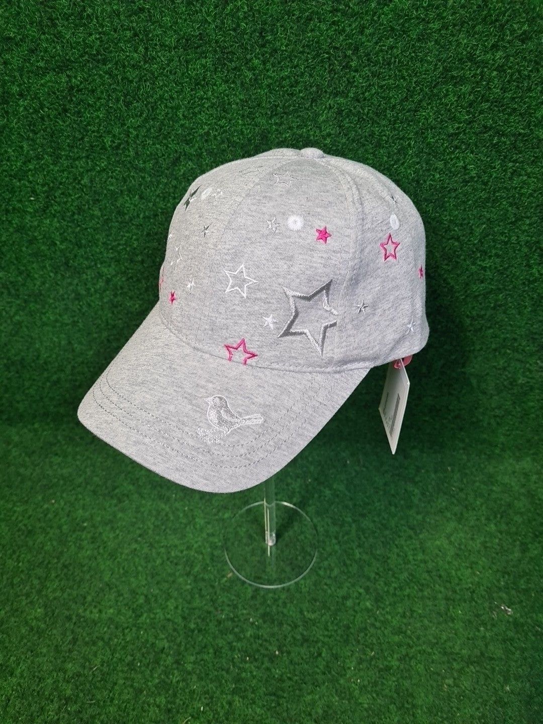 Girls Golf Golf Mütze, Baseball Cap, Grau, One Size, Einstellbar, Damen, "Love Birdies" 100 % Cotton - Abbildung 1