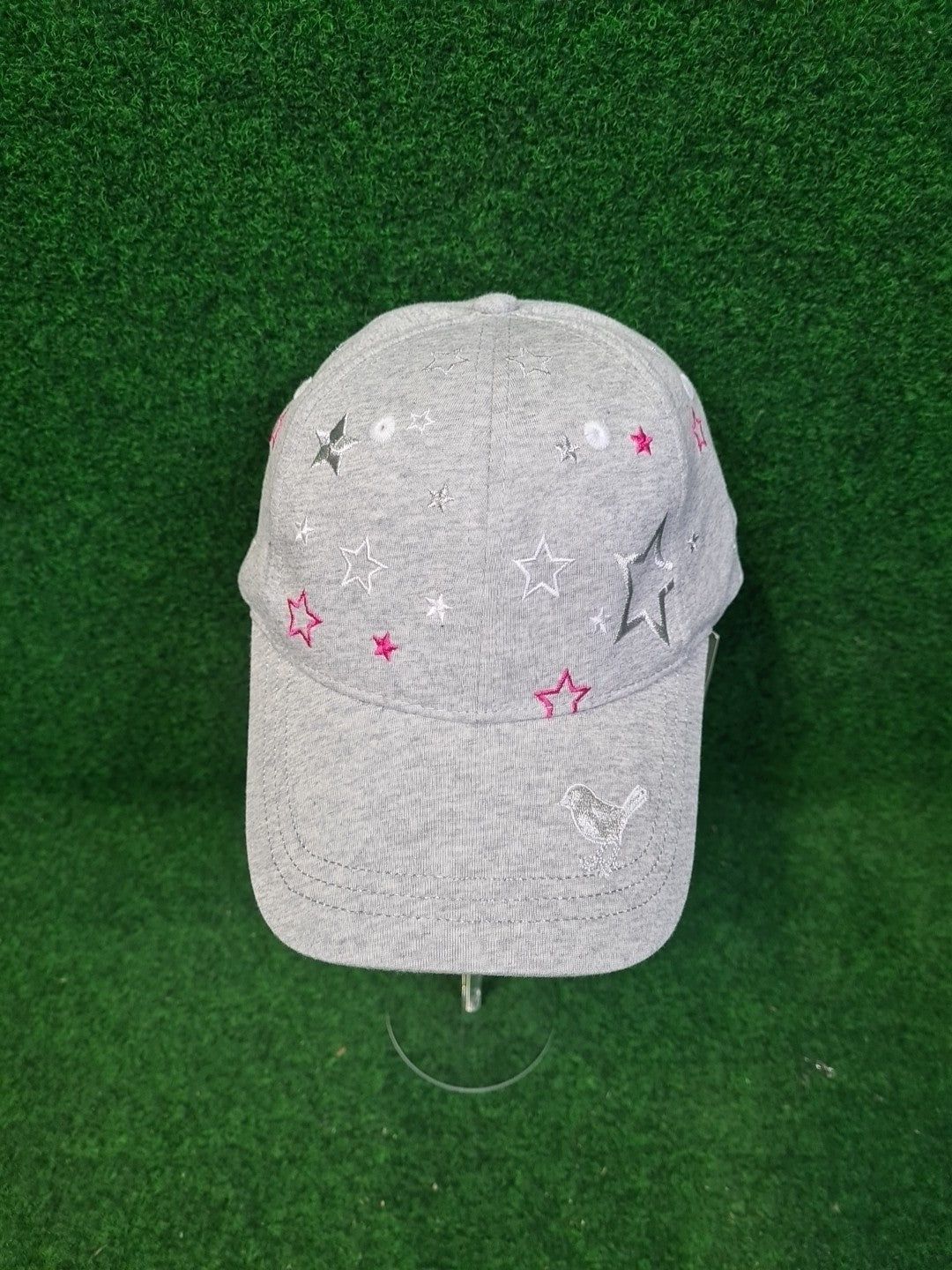 GIRLS GOLF Golf Mütze, Baseball Cap, Grau, One Size, Einstellbar, Damen, "Love Birdies" 100 % Cotton - Abbildung 3