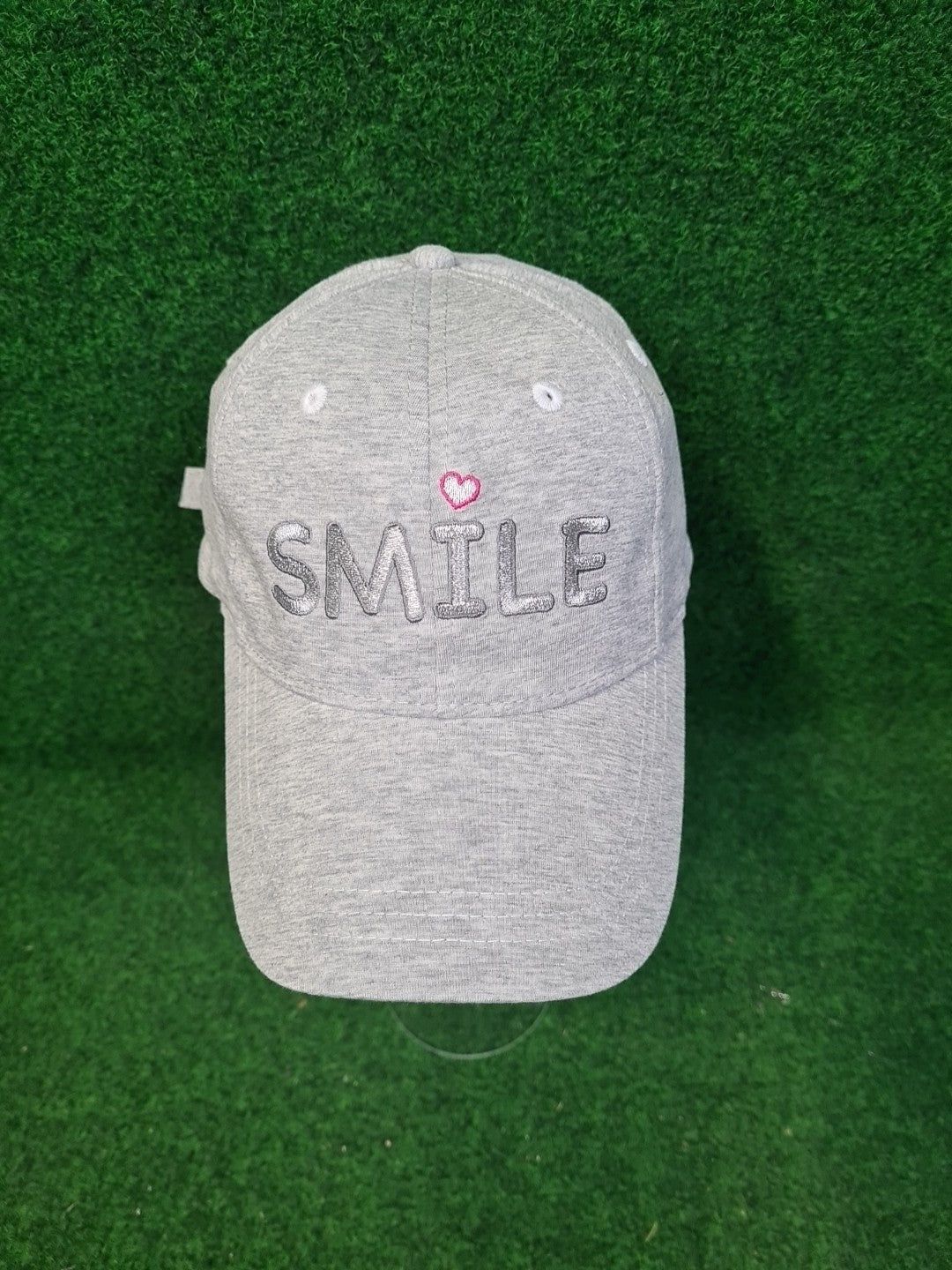 GIRLS GOLF Golf Mütze, Baseball Cap, Grau, One Size, Einstellbar, Damen, "Smile" 100 % Cotton - Abbildung 3