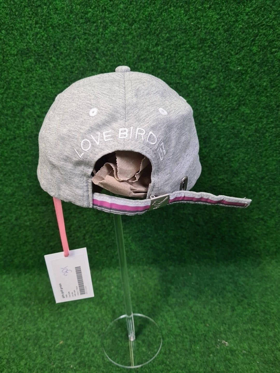 GIRLS GOLF Golf Mütze, Baseball Cap, Grau, One Size, Einstellbar, Damen, "Smile" 100 % Cotton - Abbildung 4