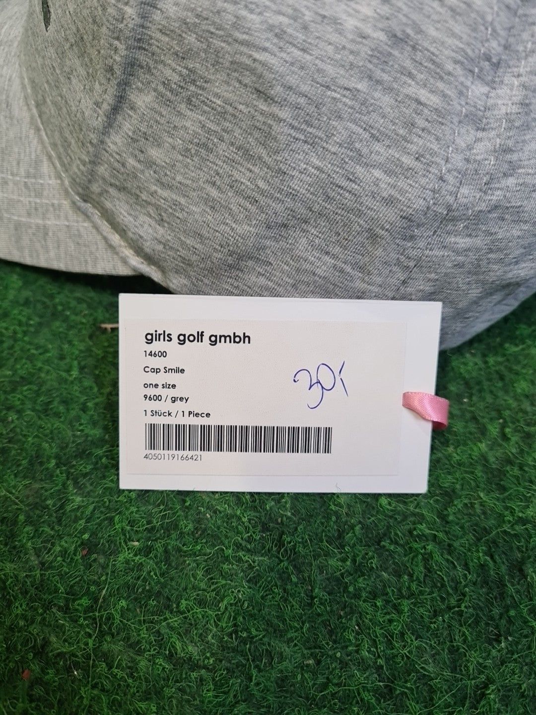 GIRLS GOLF Golf Mütze, Baseball Cap, Grau, One Size, Einstellbar, Damen, "Smile" 100 % Cotton - Abbildung 5