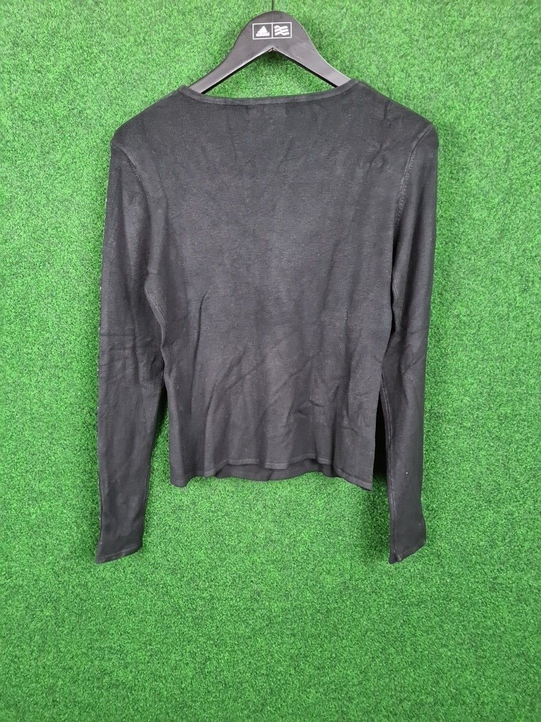 JOYX Pullover mit Knöpfen am Ärmel, M 38-40, Schwarz, 55 % Cotton, 35 % Viscose & 10 % Elastan, Damen - Abbildung 2