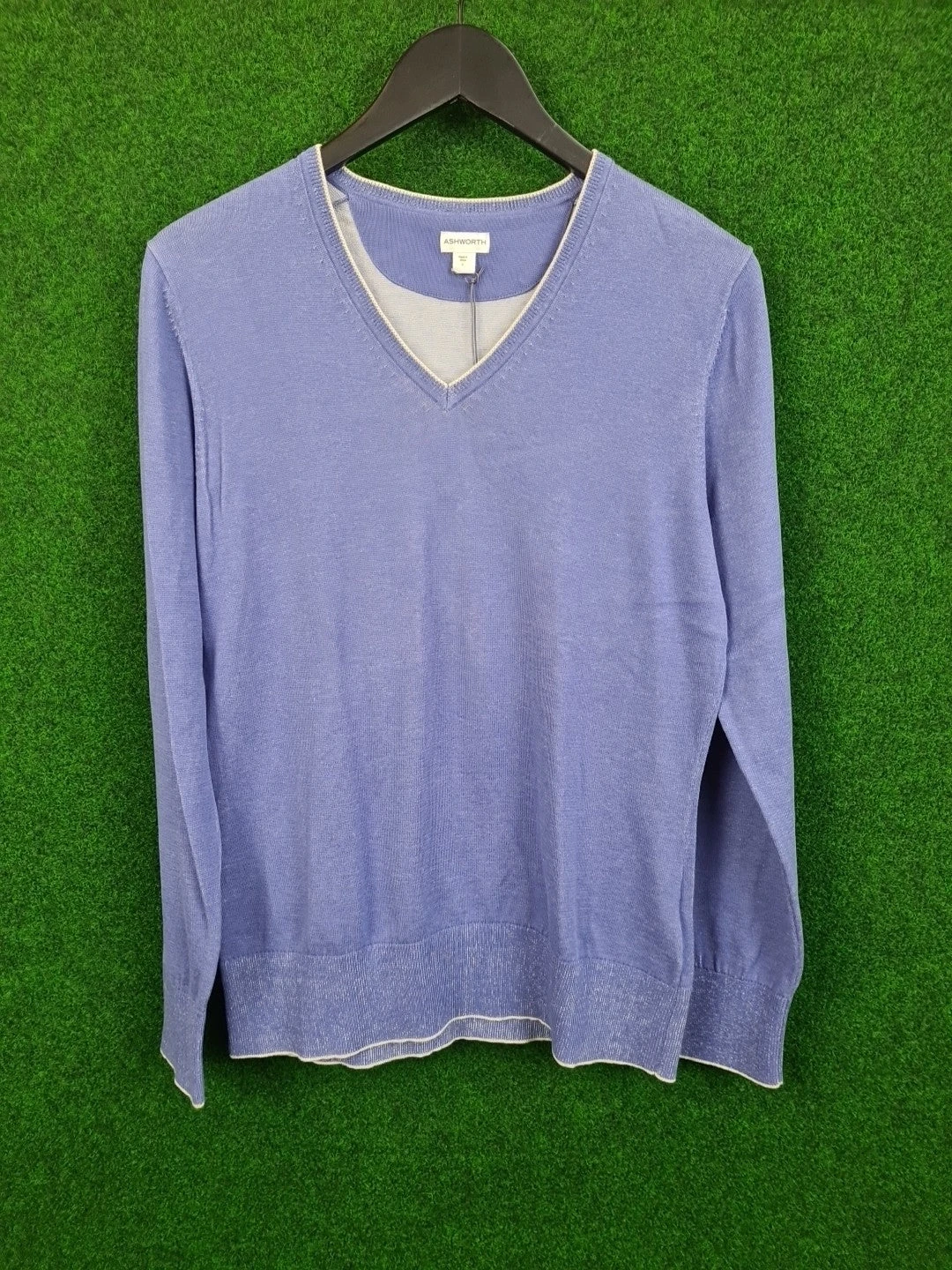 ASHWORTH Sweater, Pullover , L, Blau, 100 % Cotton, Damen - Abbildung 1