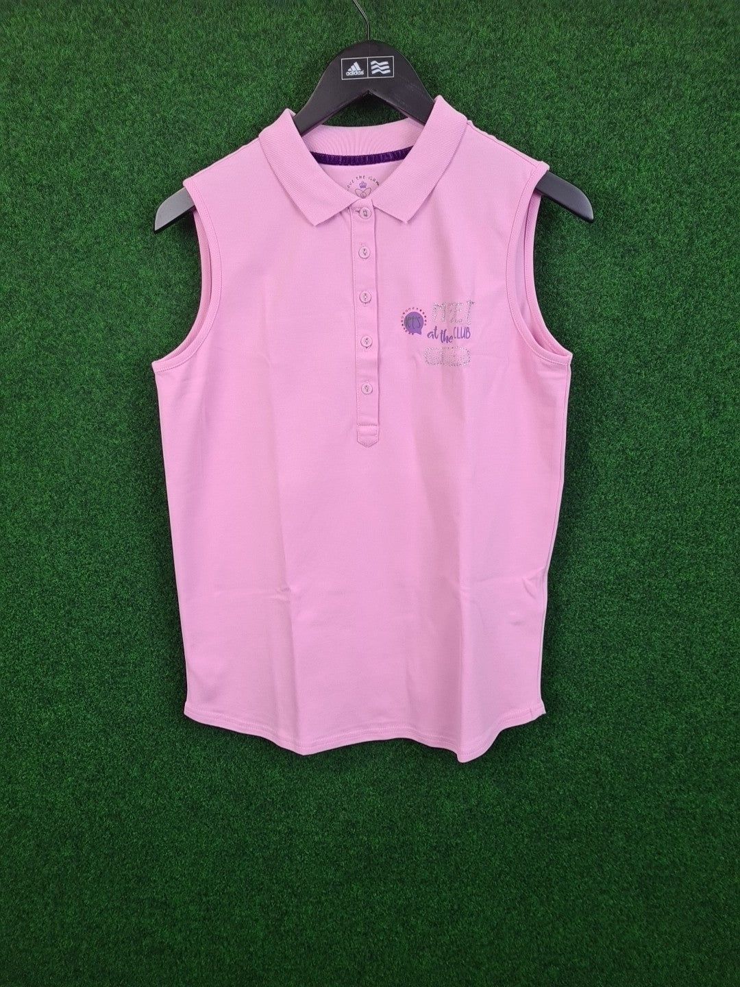 Girls Golf Poloshirt, Golf Shirt, Ärmellos, L, Rosa, Love the Game, 95 % Cotton & % % Elasthan, Damen - Abbildung 1