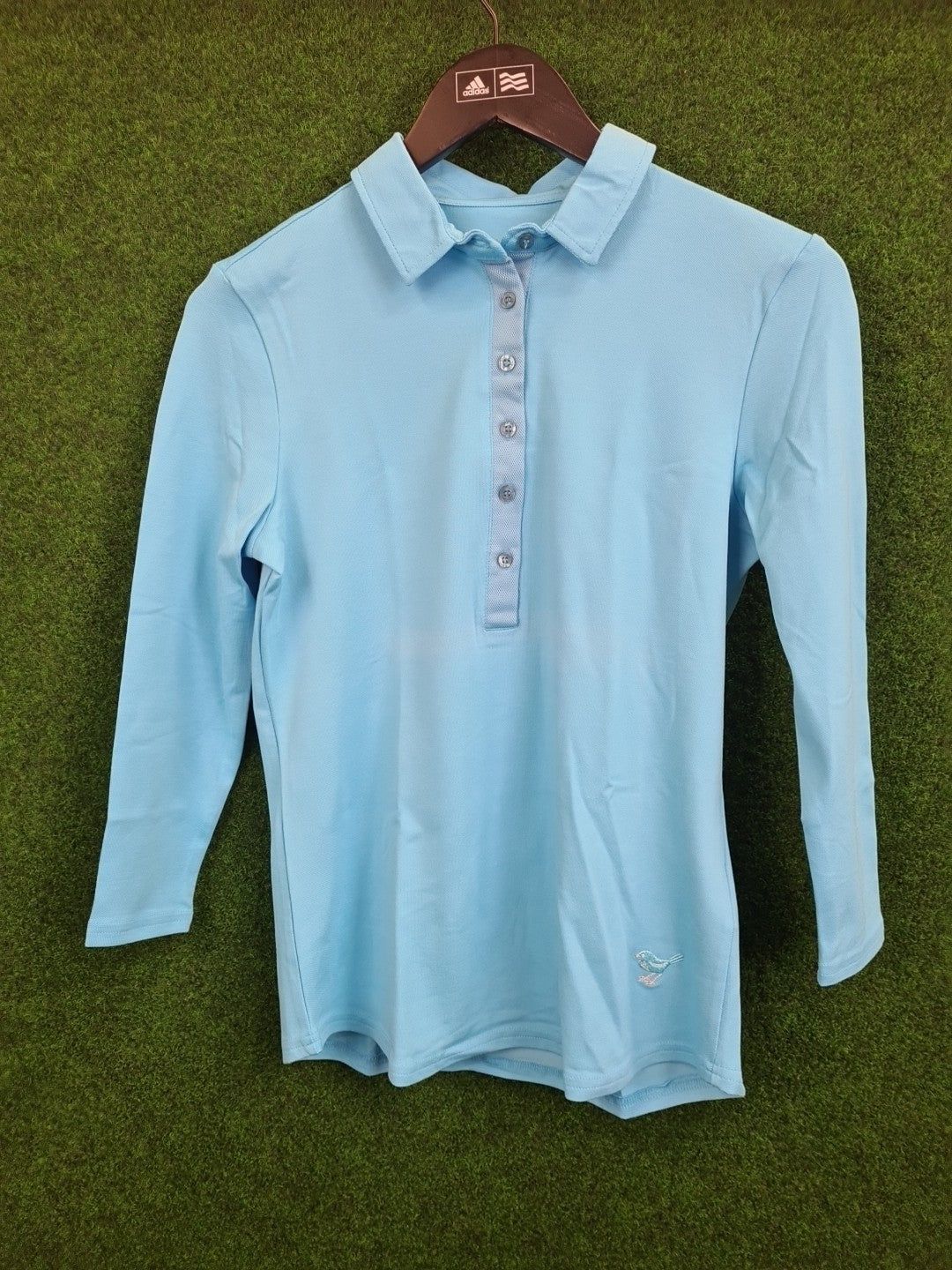 Girls Golf Poloshirt, Golf Shirt, M, Türkis, Basic Sissi 7/8 sleeve, 46 % Cotton, 46 % Polyamid & 8 % Elasthan, Damen - Abbildung 1