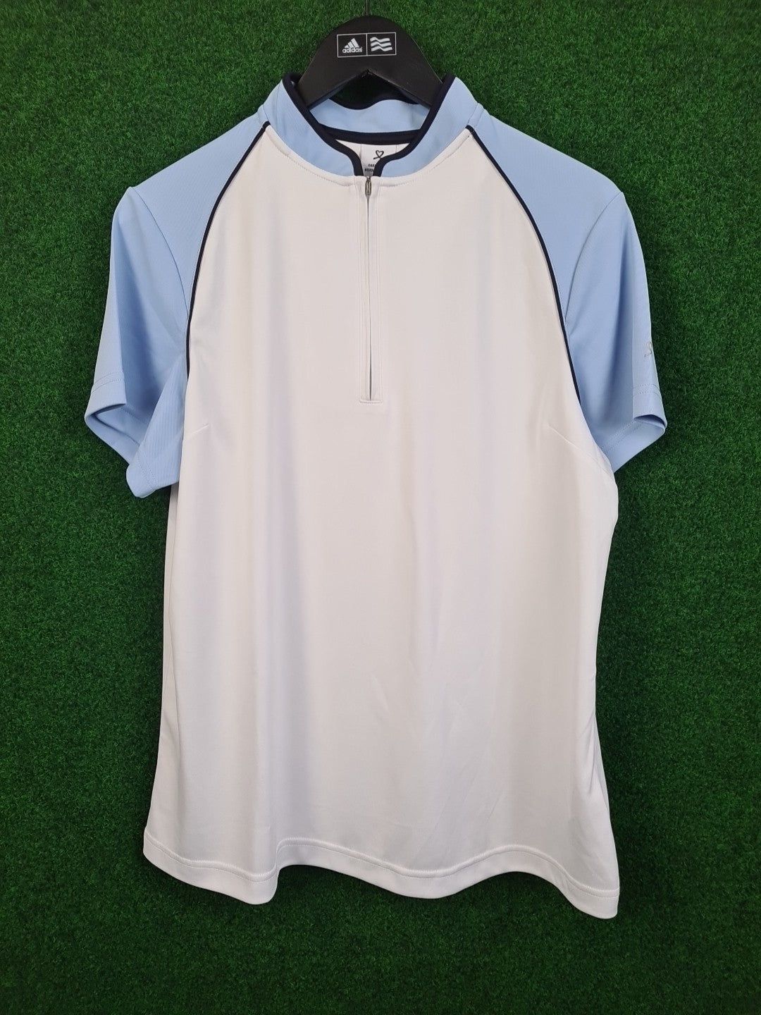 Daily Sports Golfshirt, XXL / 2XL, Weiß & Blau, Megan, UV Protection UPF 30 +, 100 % Polyester, Damen - Abbildung 1