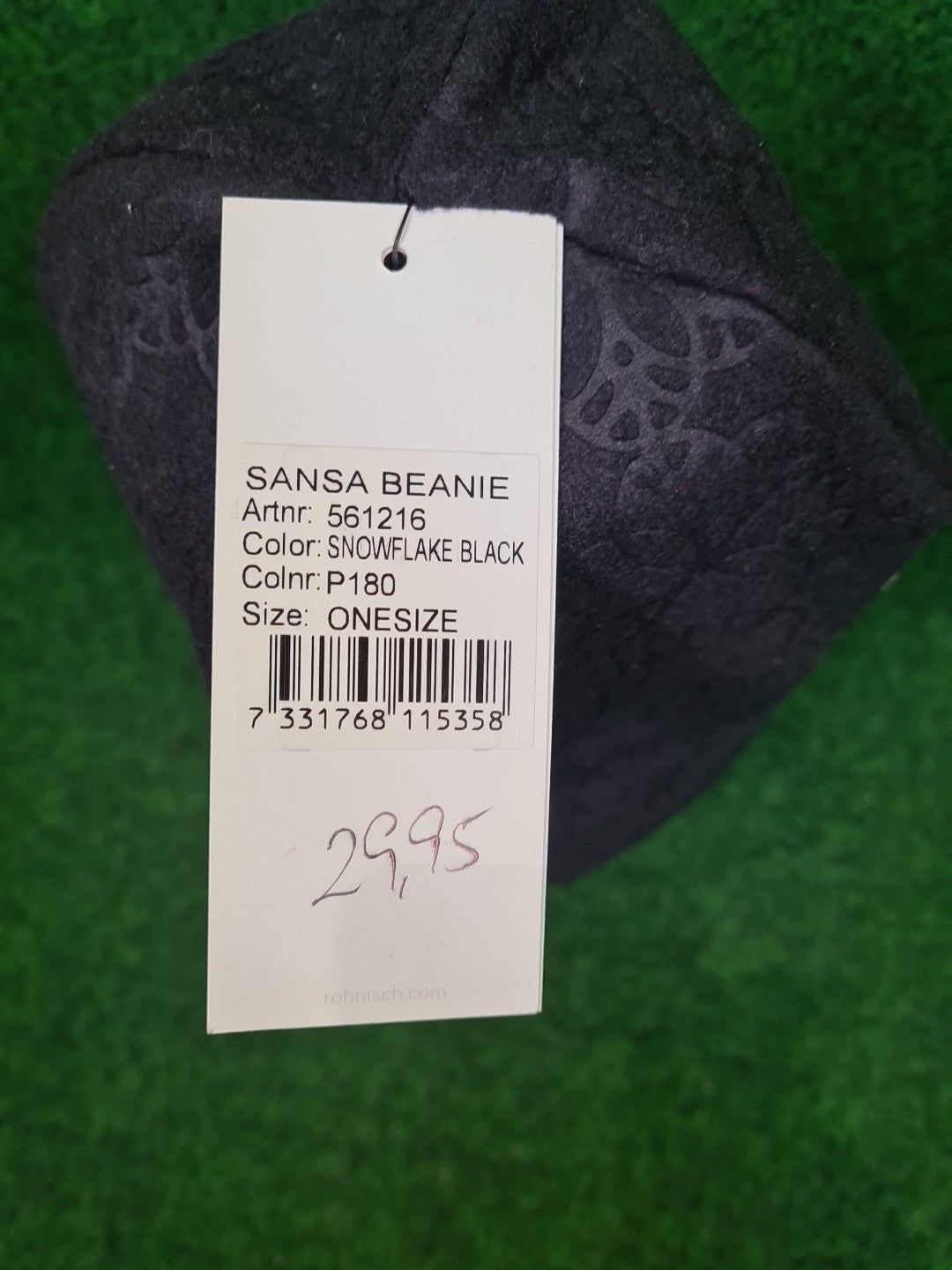 RÖHNISCH Sansa Beanie, Fleece Mütze, Schwarz, One Size, Damen, 100 % Polyester, Schneeflocken Muster - Abbildung 4