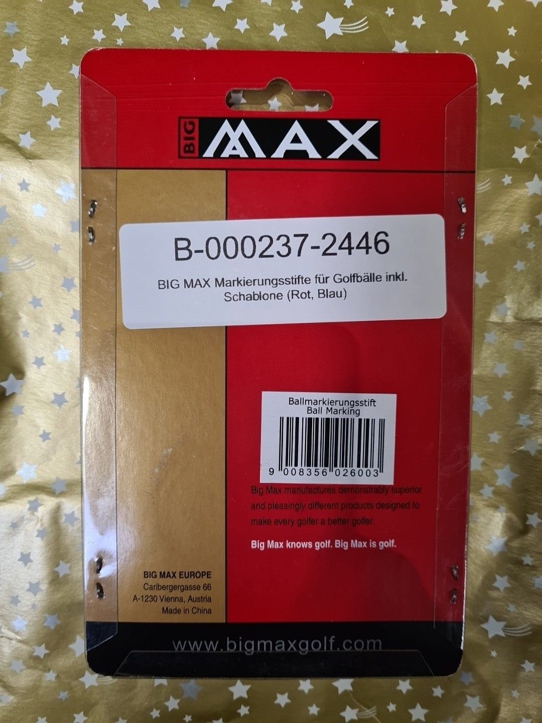 MARKEN MIX Golf Geschenkset, Warme Cap von GOLFINO, 3 E.R.C Soft Bälle von CALLAWAY & Ball Marking Set von BIG MAX, Schwarz, One Size, draw string, Damen - Abbildung 8