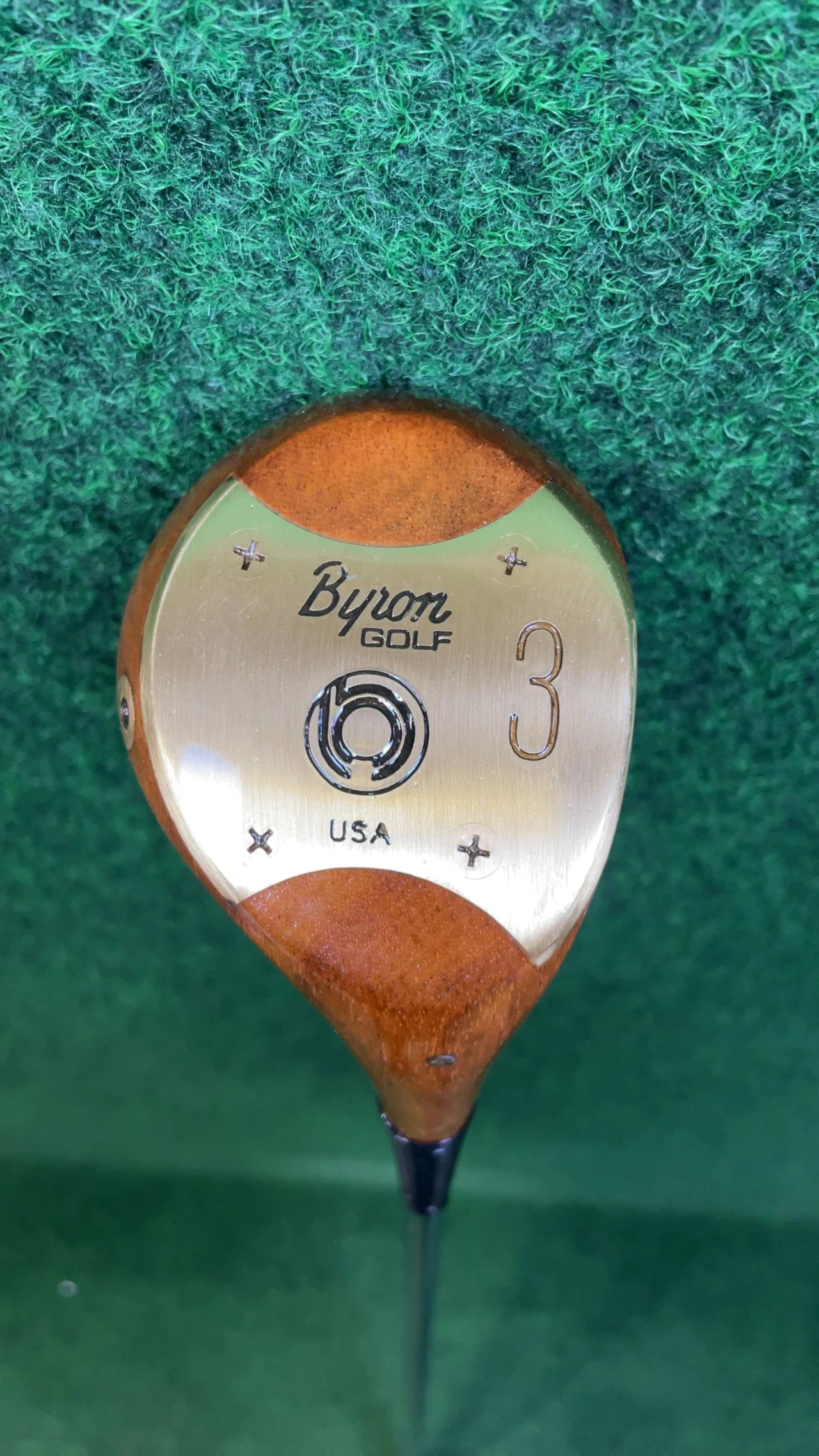 Byron Golf Vintage Holz 3-Holz - Herren (Stahl, 41,75, Rechts, Regular) - Abbildung 1